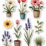 Flowers & Plants - Sticker Sheet v14